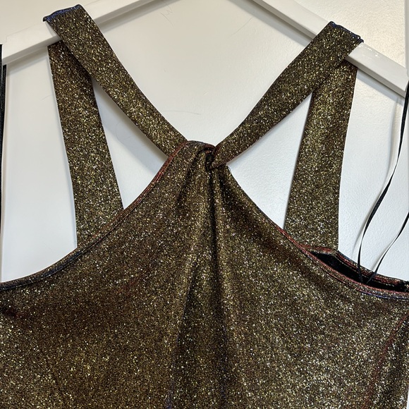Gold halter top from Suzy Shier. Size M - Picture 2 of 7